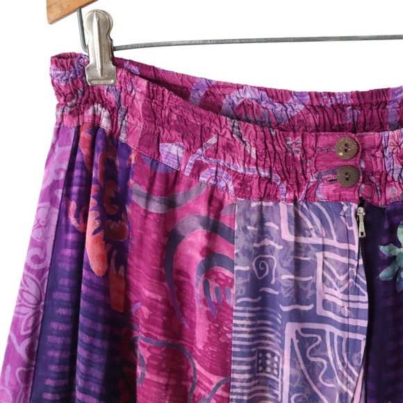 SOLD vintage wild thing wild woman batik panel maxi skirt 2X XXL plus boho - Picture 5 of 6